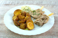 Шашлычок куриный с запеченным картофелем