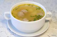 Суп куриный с фрикадельками