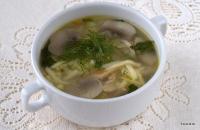 Лапша куриная с грибами