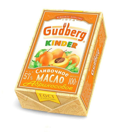 Масло сливочное десертное с абрикосом 57% ТМ Gudberg