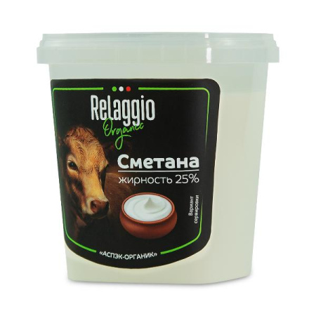 Сметана термостатная жирностью 25 % ТМ "Relaggio" 
